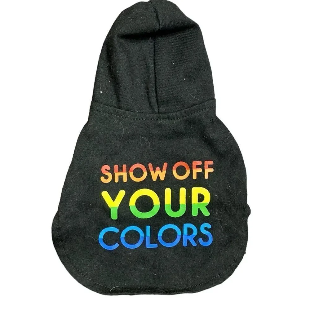 Tiny Rainbow Toy Breed Hoodie 'Show Off Your Colors'